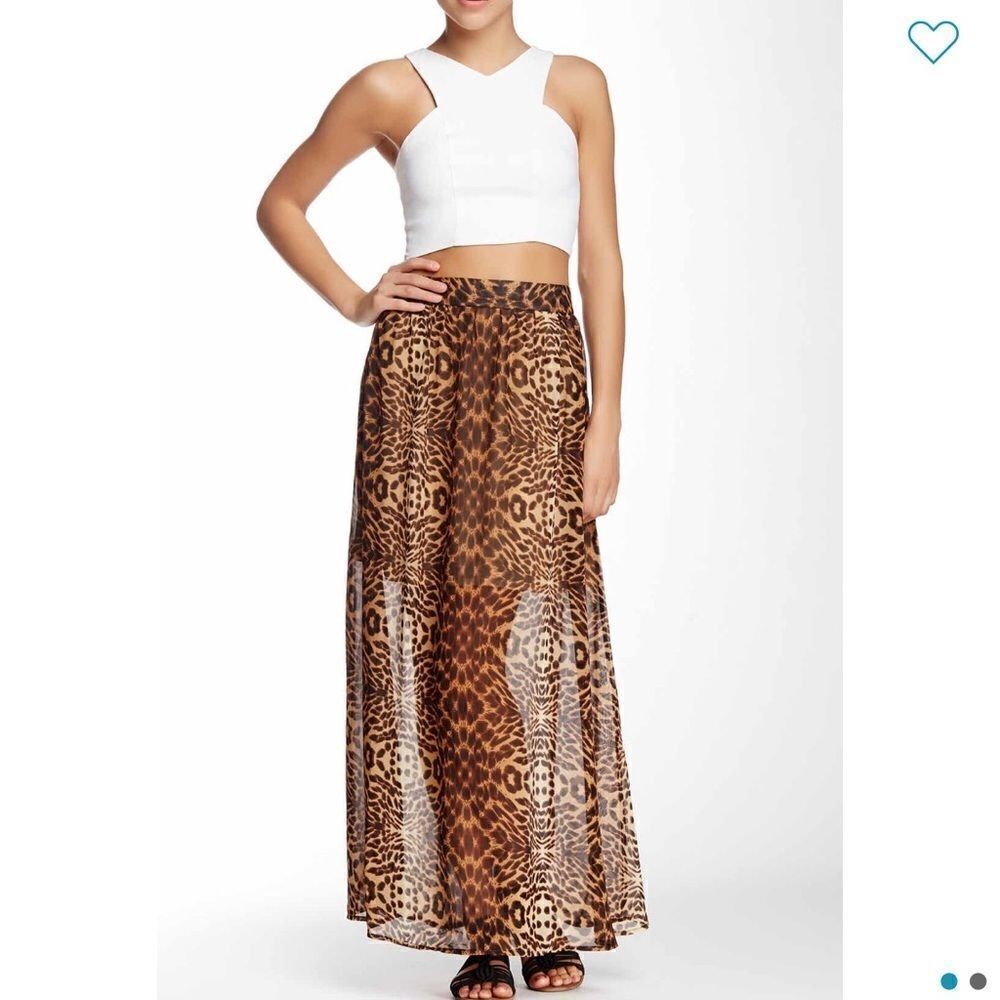 Vertigo leopard animal print maxi skirt - Picture 2 of 3
